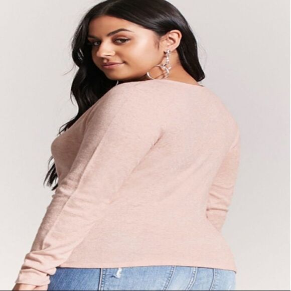 2/$30 Brushed Marled Ruched Drawstring Sweater - Picture 2 of 10